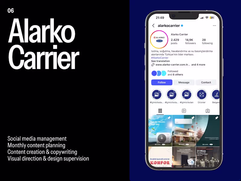 Cover image for Content & Product Communication | Alarko Carrier