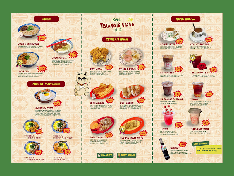 Cover image for Peranakan Chinese Menu Design for a Cozy Eatery