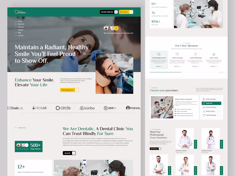 Cover image for Oralux - Dental Website