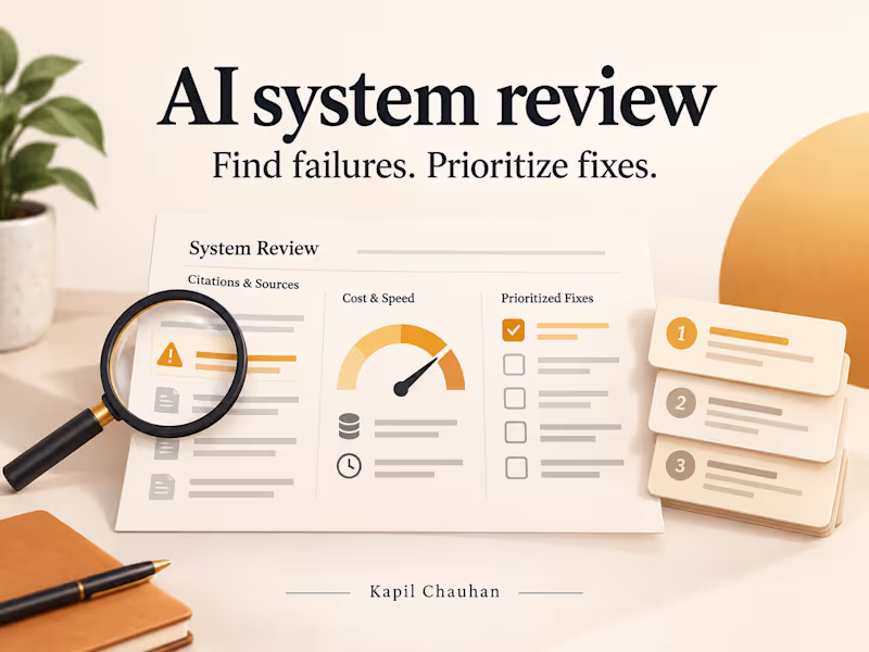 Cover image for AI system review and fix plan