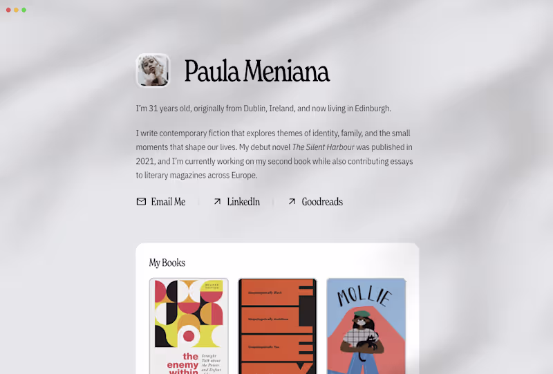 Cover image for Blog Page For a Writer