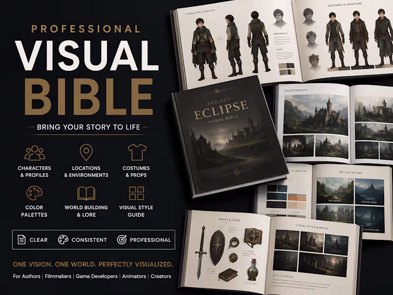 Cover image for Professional Visual Bible for Stories & Characters