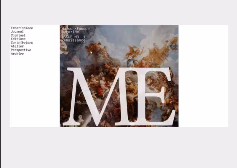 Cover image for Maison Époque — Bespoke Editorial Publication Platform