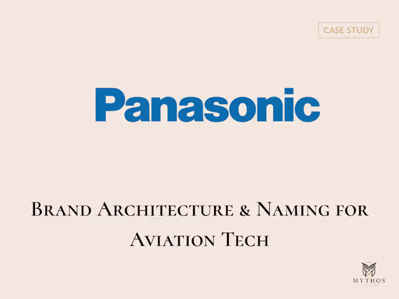 Cover image for Brand Architecture & Naming for Aviation Tech