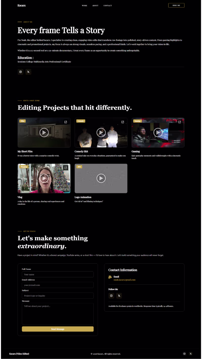 Cover image for Just completed a sleek portfolio