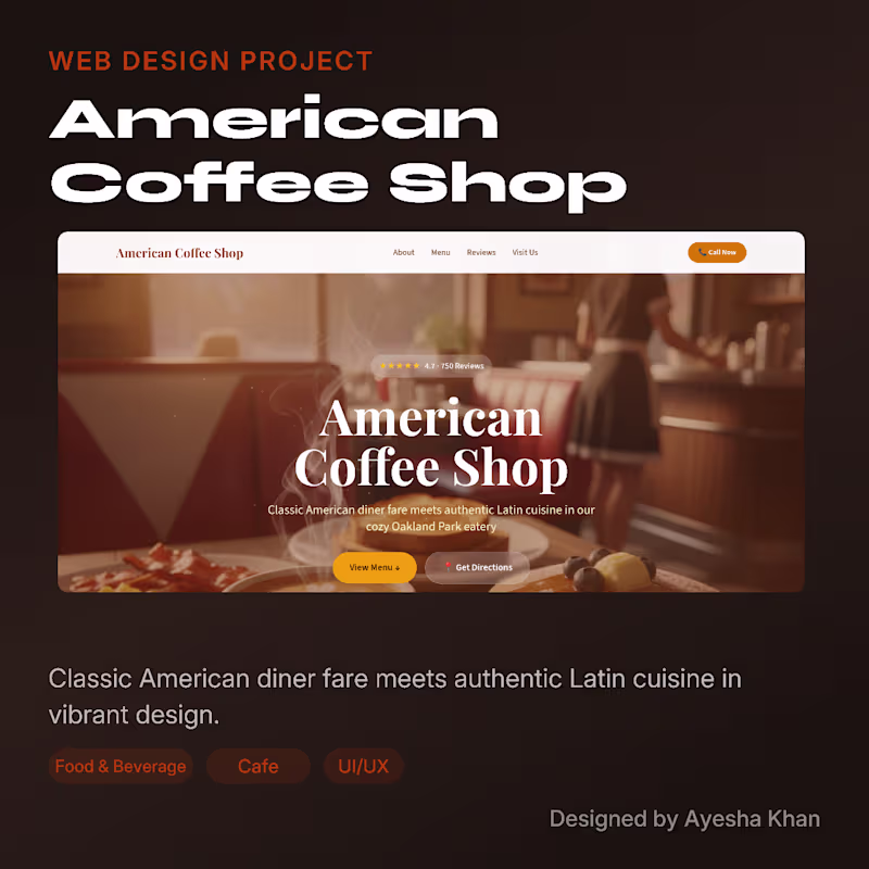 Cover image for WEB DESIGN PROJECT- AMERICAN COFFEE