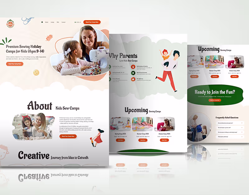 Cover image for Kids Sew Camps Website Redesign