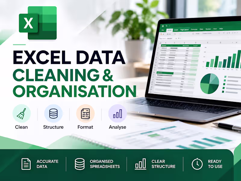 Cover image for Excel Data Cleaning & Organisation