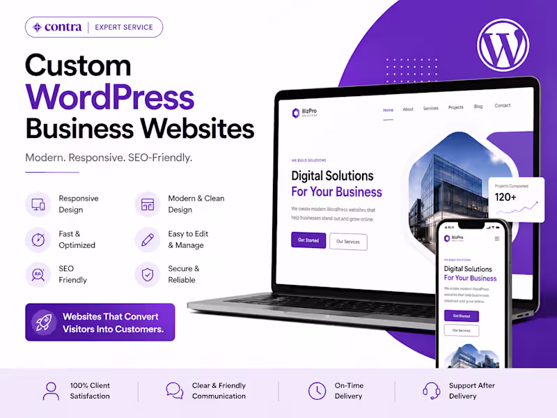 Cover image for Custom WordPress Business Website