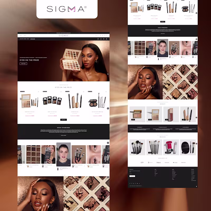 Cover image for Modern Ecommerce Website Design & Development for Sigma Beauty