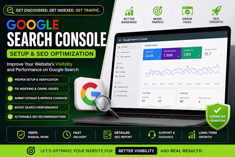 Cover image for Google Search Console Setup & SEO Optimization