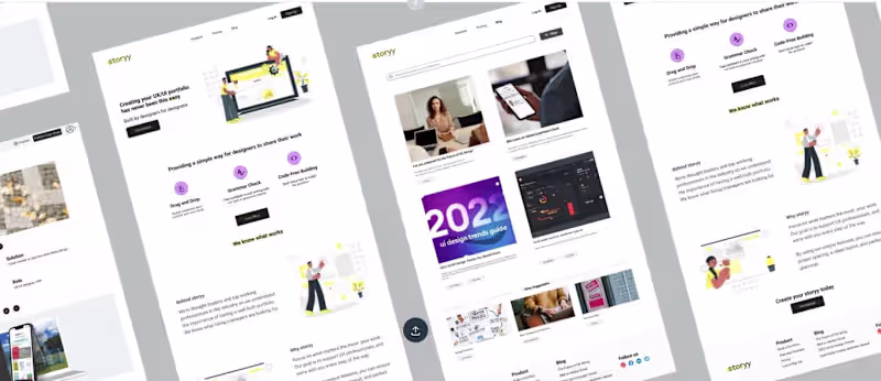 Cover image for Storyy - A Portfolio Builder For New UX Designers