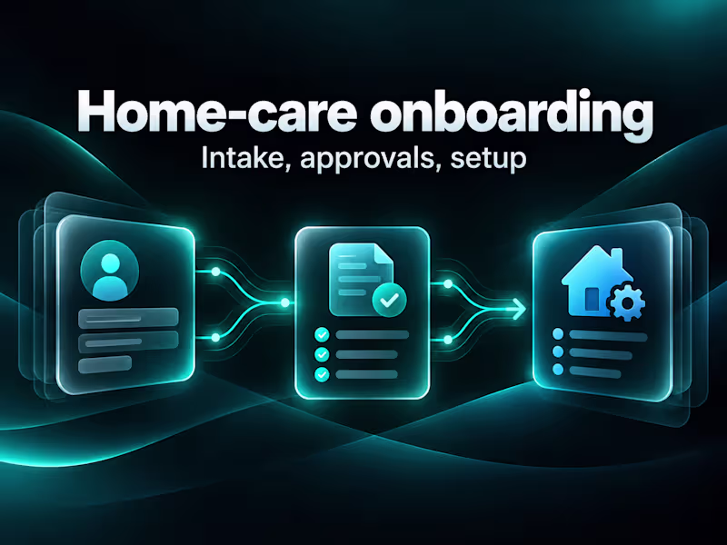 Cover image for Home Care Onboarding Intake and Approvals