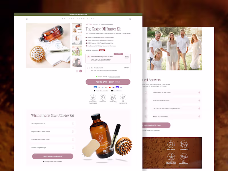Cover image for Organic Skincare Landing Page Built in Replo from Figma