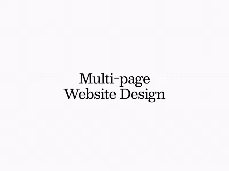 Cover image for Multi-page Website Design
