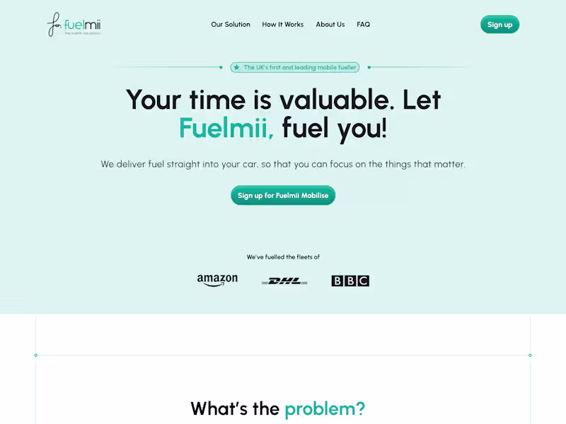 Cover image for Fuelmii - Landing Page Design + Development