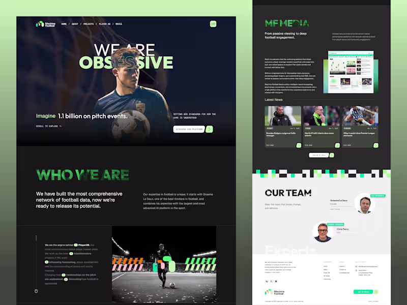Cover image for Design & Framer Development for Machine Football AI