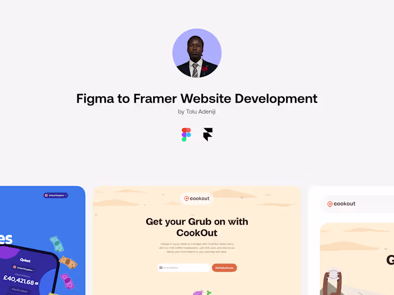 Cover image for Figma to Framer Website Development