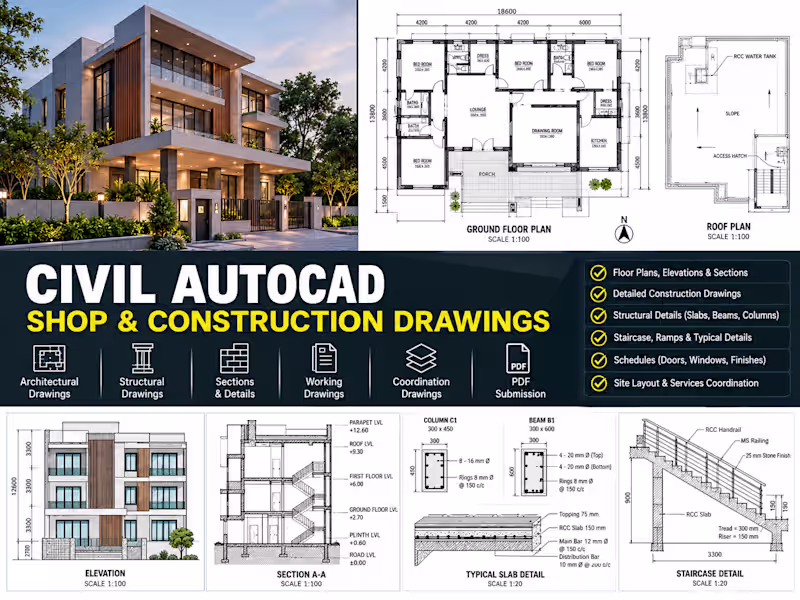 Cover image for Civil AutoCAD – Shop & Construction Drawings