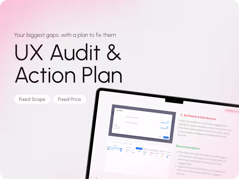 Cover image for Full UX Audit | Health Check & Action Plan