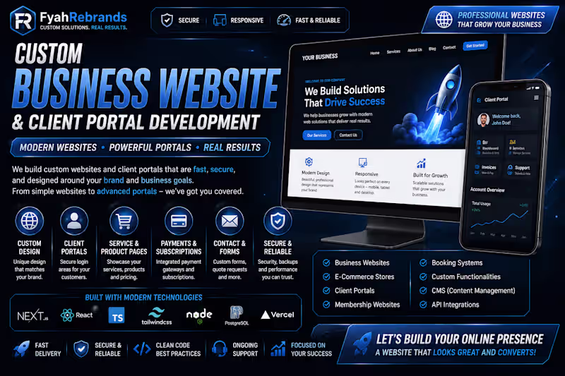 Cover image for Business Website & Client Portal Development