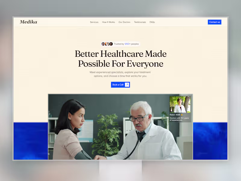 Cover image for Medika - Healthcare website