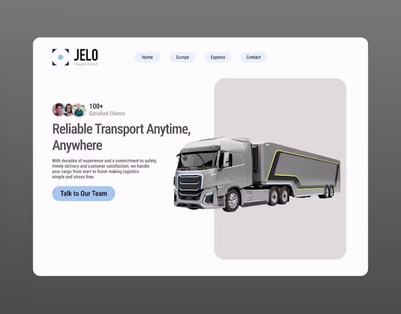 Cover image for Transport Business Website Design