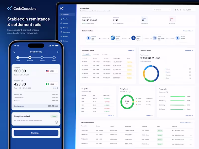 Cover image for Stablecoin Remittance & Settlement Rails