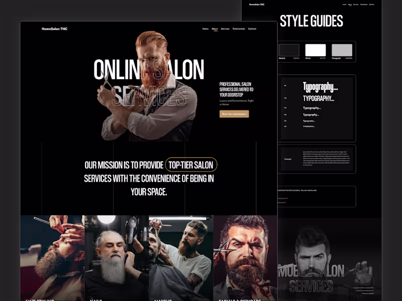 Cover image for HomeSalon TNC - Hair & Beauty Website Template