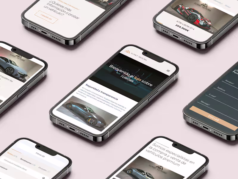 Cover image for Lusso Motors - Website UI/UX Design