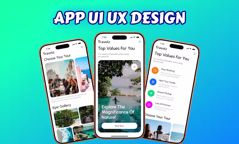 Cover image for Travel app UI UX design