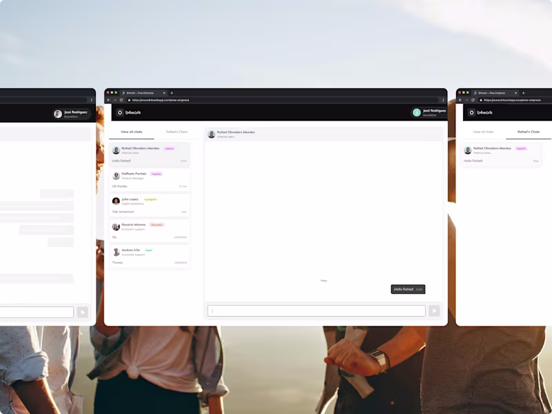 Cover image for Designing a SaaS chat solution for B4work