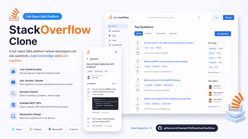 Cover image for StackOverflow Clone