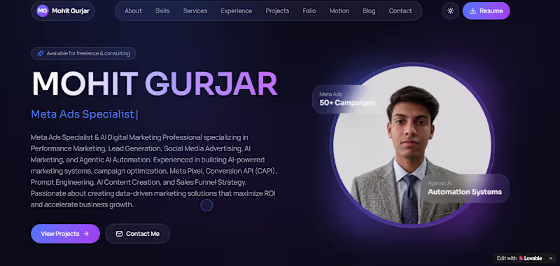 Cover image for AI Digital Marketing Specialist | Agentic AI Automation 