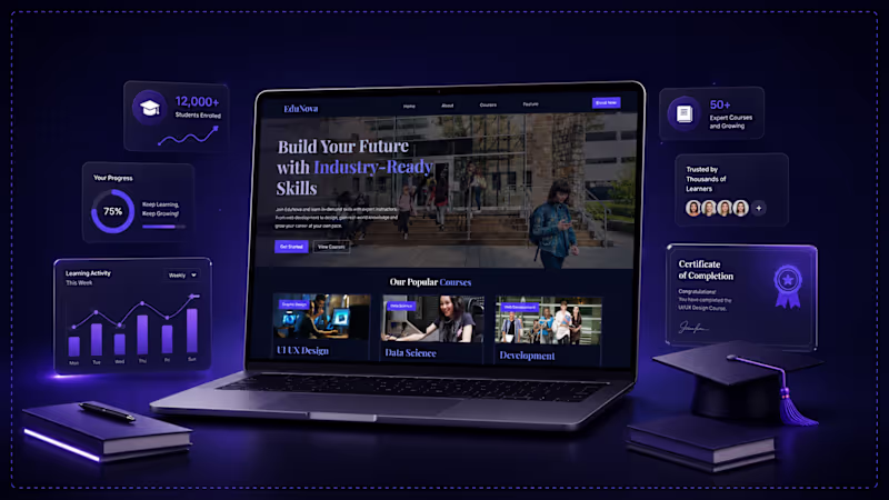 Cover image for Responsive Education Website with Modern