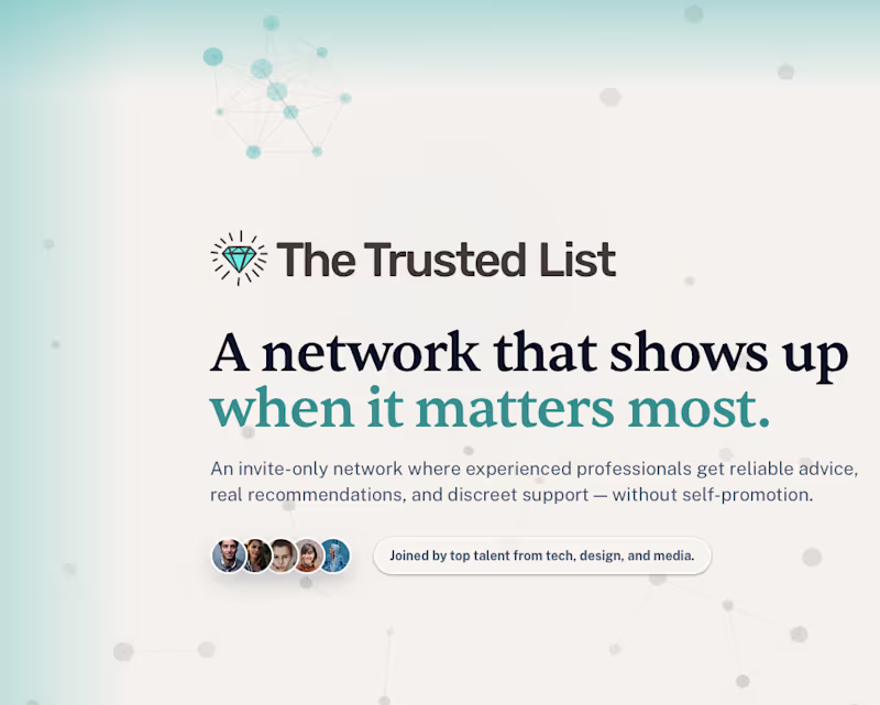 Cover image for The Trusted List is a