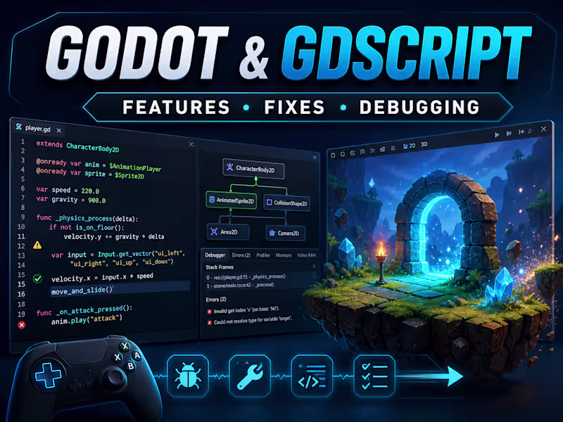 Cover image for I will fix or implement one Godot/GDScript feature