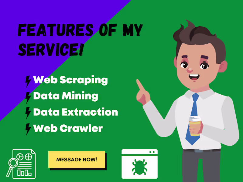 Cover image for Web Scraping, Crawling, and Data Extraction Services with Python