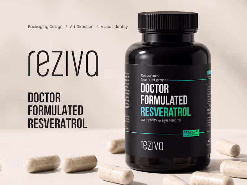 Cover image for Reziva  l Packaging & Visual Identity