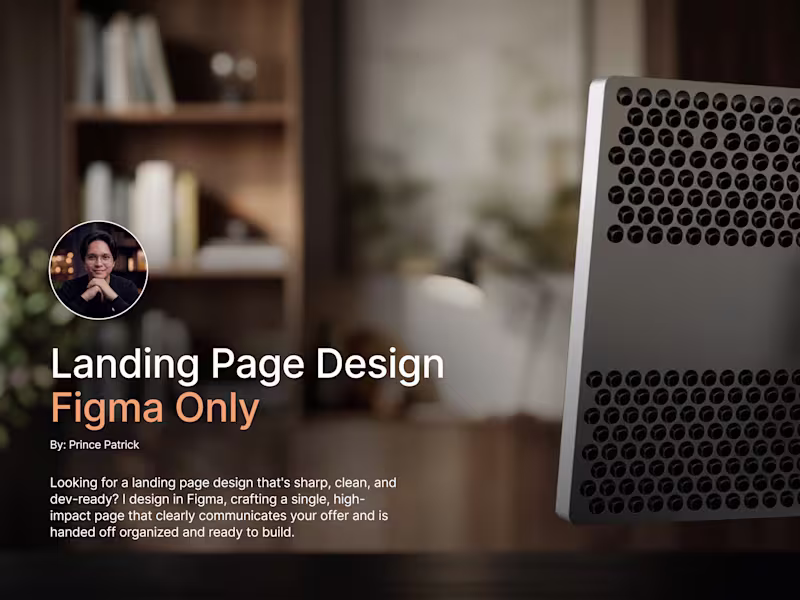 Cover image for Landing Page Design (Figma Only)