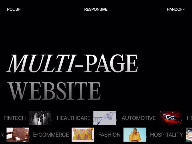 Cover image for Website Design — Multi-Page Figma File for Dev