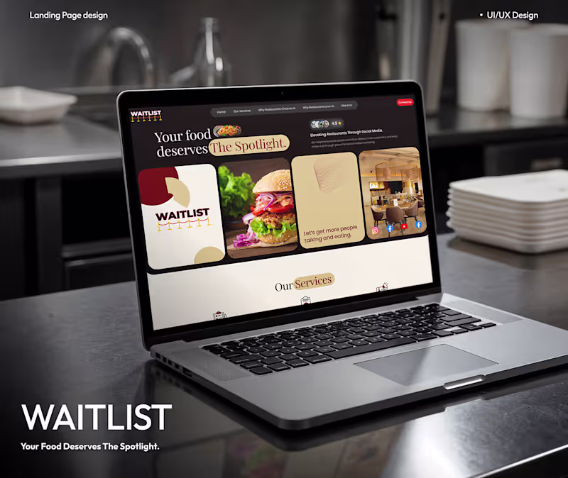 Cover image for Landing Page Design for Restaurant-Social Media Agency