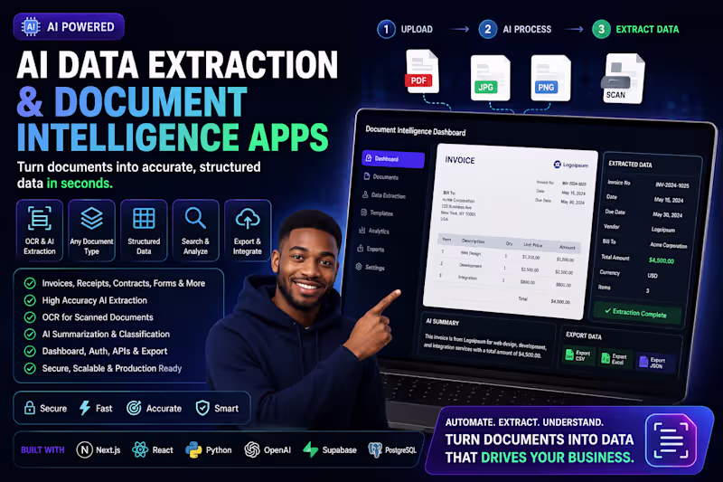 Cover image for AI Data Extraction and Document Intelligence Apps