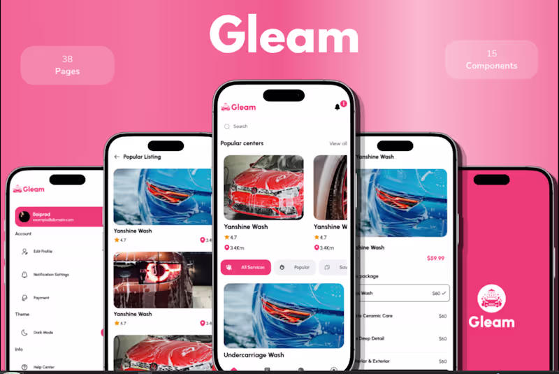 Cover image for Gleam – Car Wash &