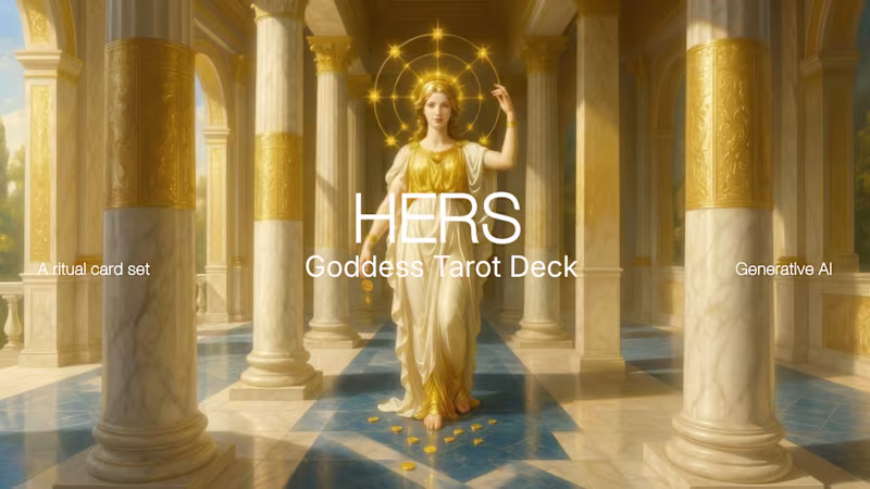 Cover image for Hers Goddess Tarot Deck - Generative AI Project