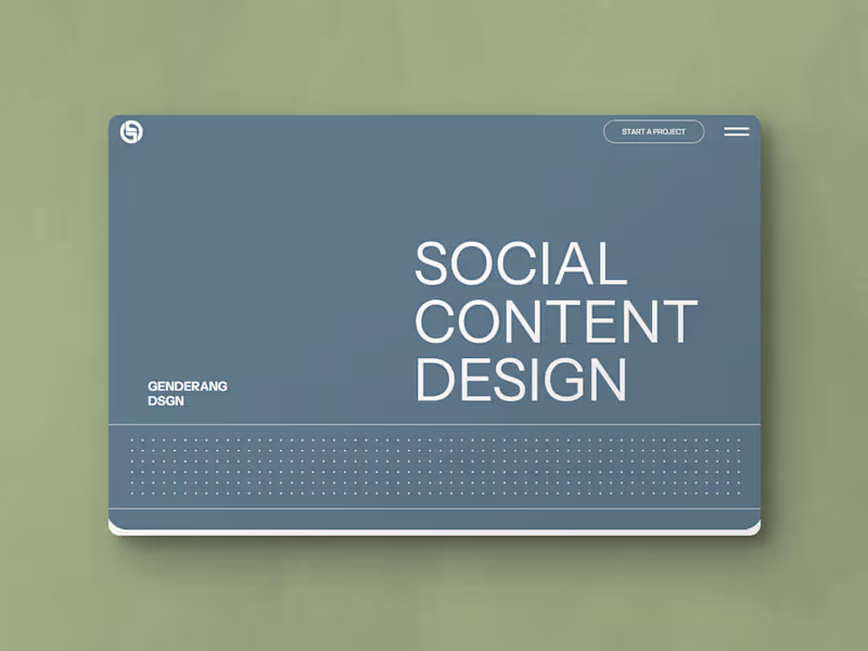 Cover image for Genderang.Dsgn Portfolio Website Design