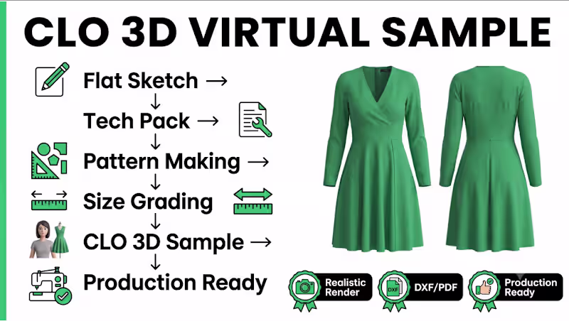 Cover image for I will provide garment sample development services