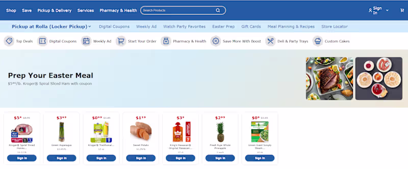 Cover image for cloned a kroger landing page