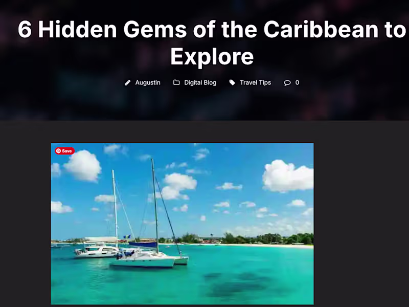 Cover image for Exploring Hidden Caribbean Gems for Sailing