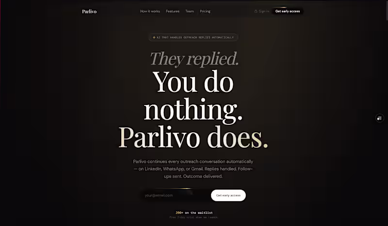 Cover image for Parlivo — Multi-Channel AI Outreach
